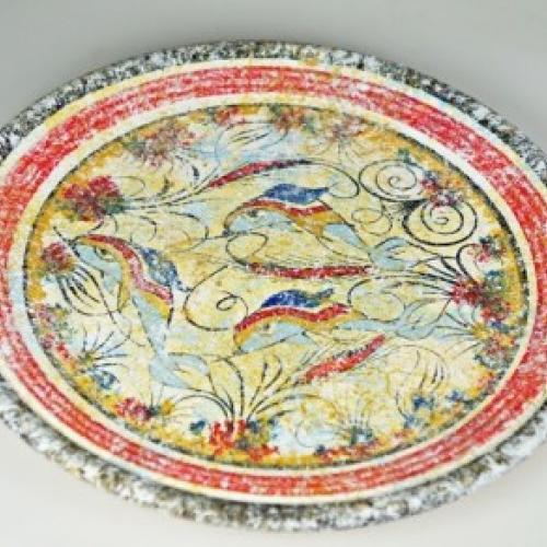 Mínojská keramika - talíř, průměr 19 cm