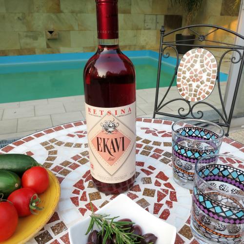 Růžová retsina EKAVI RETSINA WINE ROSE 0,75 l
