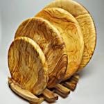 Talíř dezertní z olivového dřeva, 13 cm